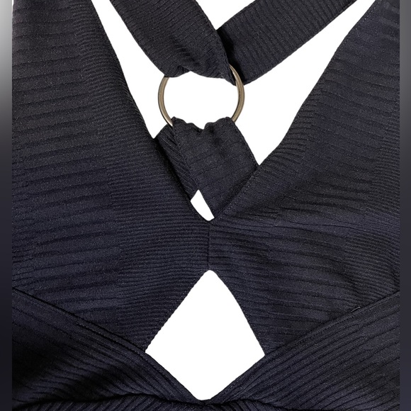 Free People All the Right Angles Bandage Midi Dress in Navy Size Medium - Picture 9 of 11